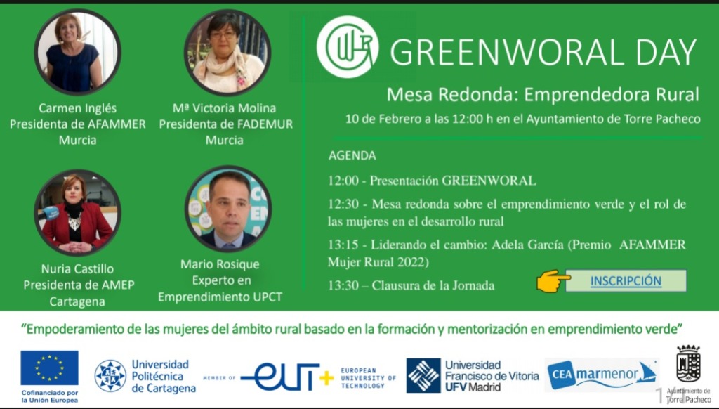 La abaranera, María Victoria Molina, participa en la jornada «Greenworal Day» sobre el emprendimiento de las mujeres en el desarrollo rural