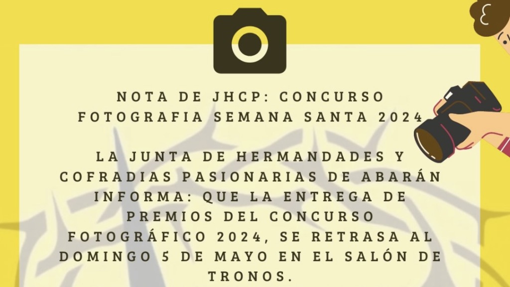 La Junta de Hermandades retrasa la entrega de premios del concurso de fotografía 2024 por decisión del jurado