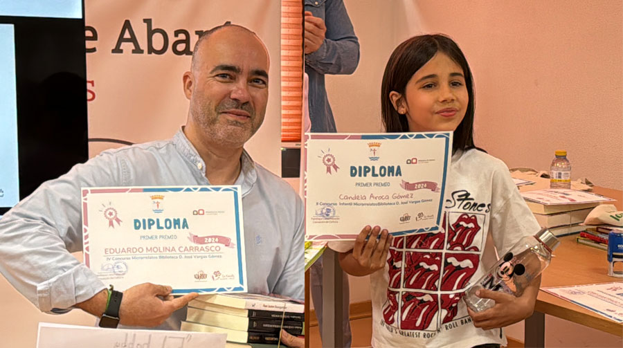 Eduardo Molina Carrasco y Candela Aroca Gómez se llevan los primeros premios de los concursos de microrelatos José Vargas Gómez